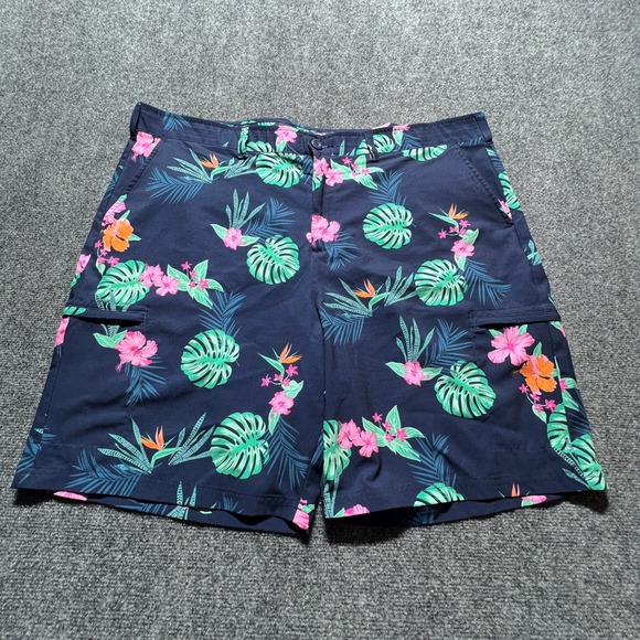 Birdie Bound Other - Birdie Bound Mens Tropical Hawaiian Golf Shorts Blue Size 44 Like Loudmouth